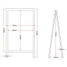 Pannello da marciapiede con cornice in legno 1200 x 700 mm - Olympia - Fourniresto