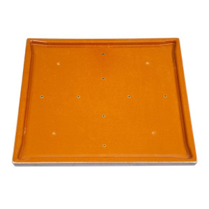 Piatto Tavolo Quadrato Marrone Scuro - 600 mm - Bolero