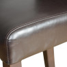 Sgabello da bar alto con schienale in similpelle - Marrone scuro - Bolero - Fourniresto
