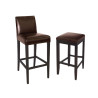 Sgabello da bar alto con schienale in similpelle - Marrone scuro - Bolero - Fourniresto