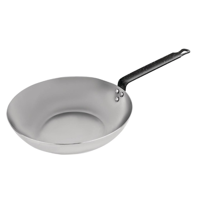 Wok in acciaio al carbonio da 28 cm - Vogue - Fourniresto Wok in acciaio al carbonio da 28 cm - Vogue - Fourniresto