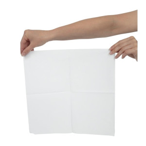 Asciugamani monouso in carta bianca 1 strato 330 x 330 mm - Lotto da 5000 - FourniResto