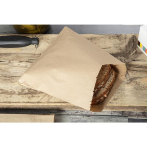 Bustine per panini compostabili Kraft - Confezione da 1000 - Vegware - Fourniresto