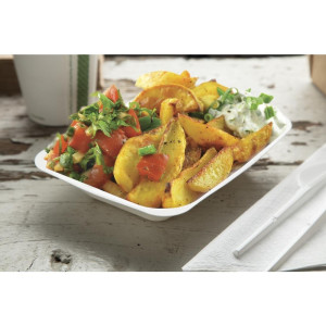 Barquette per patatine in bagassa - P 175mm - Lotto da 500 - Vegware