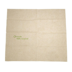 Asciugamani 1 Pieghevole in Carta Riciclata con Distributore 320 x 300mm - Lotto da 6000 - FourniResto