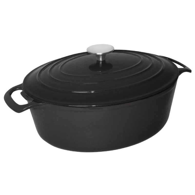 Grande Cocotte Ovale Nera - 6L - Vogue Grande Cocotte Ovale Nera - 6L - Vogue