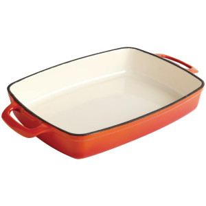 Piatto in ghisa rettangolare arancione - 2,8L - Vogue