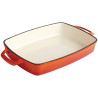 Piatto in ghisa rettangolare arancione - 2,8L - Vogue