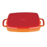 Piatto in ghisa rettangolare arancione - 2,8L - Vogue