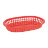 Set di 6 cestini alimentari ovali in polipropilene rosso - Marca Olympia