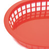 Set di 6 cestini alimentari ovali in polipropilene rosso - Marca Olympia