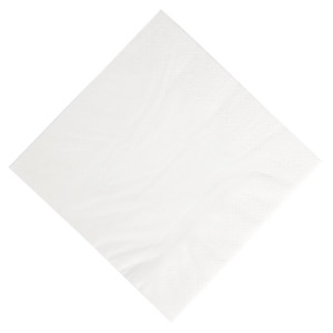 Asciugamani da pranzo in carta bianca compostabile - 3 strati - 400 x 400 - Confezione da 1000 - FourniResto