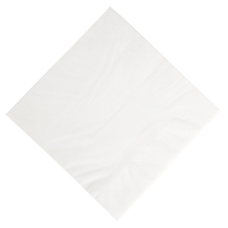 Asciugamani da pranzo in carta bianca compostabile - 3 strati - 400 x 400 - Confezione da 1000 - FourniResto Asciugamani da pranzo in carta bianca compostabile - 3 strati - 400 x 400 - Confezione da 1000 - FourniResto