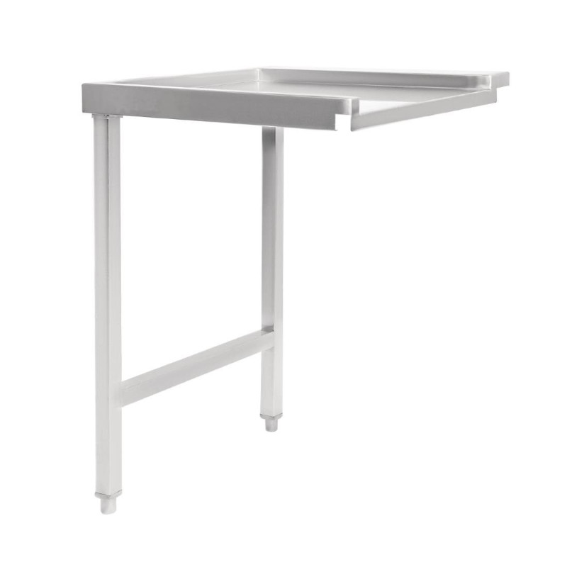 Tavolo di scarico sinistro per lavastoviglie a cappuccio - L 600mm - Vogue Tavolo di scarico sinistro per lavastoviglie a cappuccio - L 600mm - Vogue