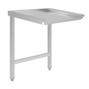 Tavolo di scarico destro per lavastoviglie a cappuccio - L 600mm - Vogue