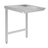 Tavolo di scarico destro per lavastoviglie a cappuccio - L 600mm - Vogue