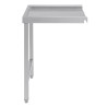 Tavolo di scarico destro per lavastoviglie a cappuccio - L 600mm - Vogue