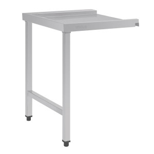 Tavolo di scarico destro per lavastoviglie a cappuccio - L 600mm - Vogue