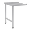 Tavolo di scarico destro per lavastoviglie a cappuccio - L 600mm - Vogue