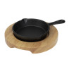 Support in legno chiaro per mini casseruola e mini padella - Olympia - Fourniresto