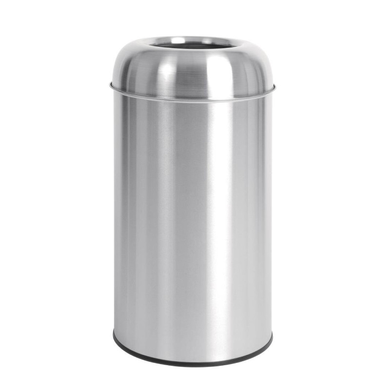 Cestino Dome in Acciaio Inox Aperto - 40L - Bolero Cestino Dome in Acciaio Inox Aperto - 40L - Bolero