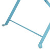 Sedie da terrazza in acciaio - blu turchese - Set di 2 - Bolero - Fourniresto