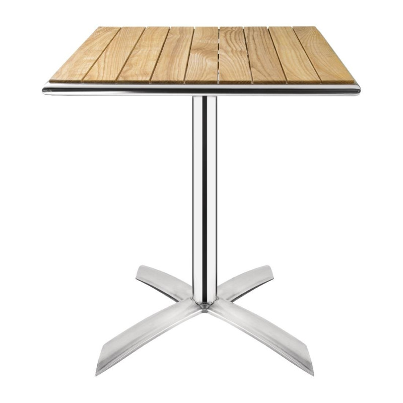 Tavolo bistrò quadrato con piano ribaltabile in frassino - 600mm - Bolero - Fourniresto Tavolo bistrò quadrato con piano ribaltabile in frassino - 600mm - Bolero - Fourniresto