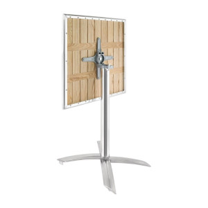 Tavolo bistrò quadrato con piano ribaltabile in frassino - 600mm - Bolero - Fourniresto