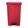 Cestino con pedale frontale Slim Jim rosso - 50L - Rubbermaid
