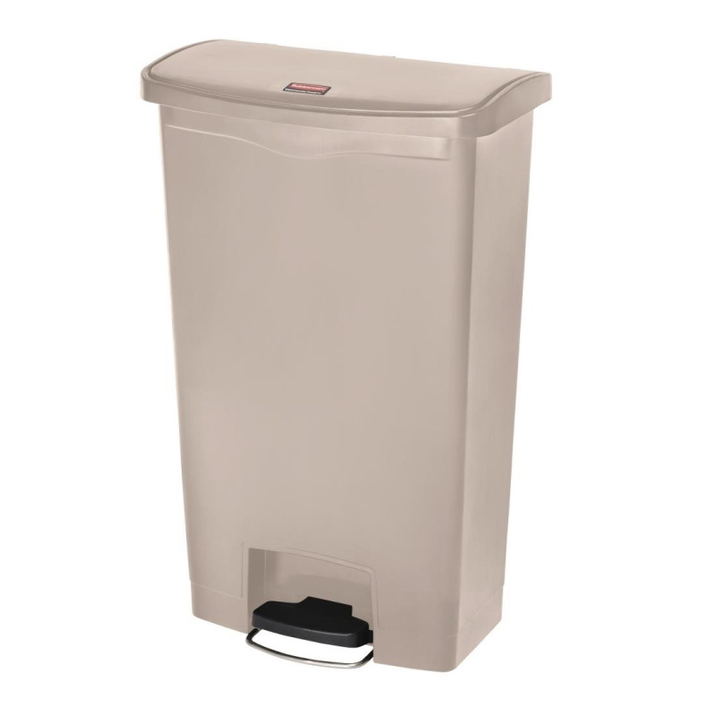 Cestino con pedale frontale Slim Jim beige - 68L - Rubbermaid Cestino con pedale frontale Slim Jim beige - 68L - Rubbermaid
