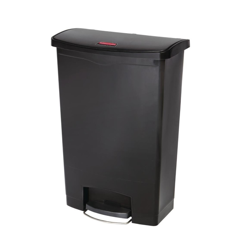 Cestino con pedale frontale Slim Jim nero - 90L - Rubbermaid Cestino con pedale frontale Slim Jim nero - 90L - Rubbermaid