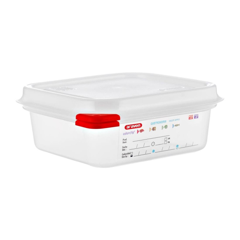 Contenitore per alimenti GN1/6 - 1,1L - Lotto di 4 - Araven - Fourniresto Contenitore per alimenti GN1/6 - 1,1L - Lotto di 4 - Araven - Fourniresto