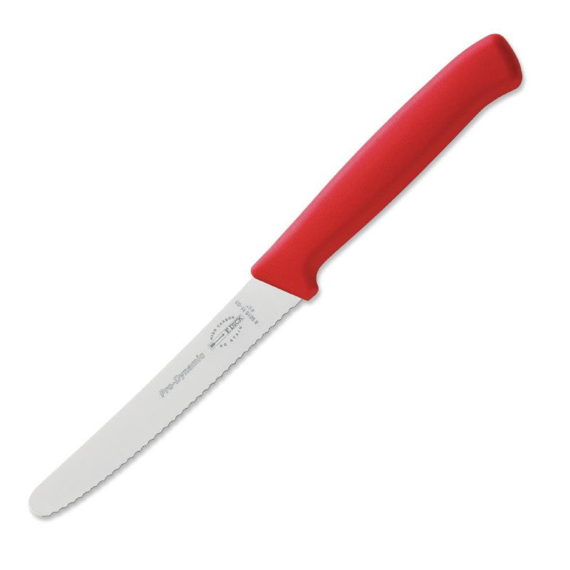 Coltello Universale Dentato Pro Dynamic Rosso - L 110mm - Dick Coltello Universale Dentato Pro Dynamic Rosso - L 110mm - Dick