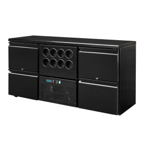 Retrobar Serie U 4 Cassetti e Cantinetta per 8 Bottiglie - 380L - Polar