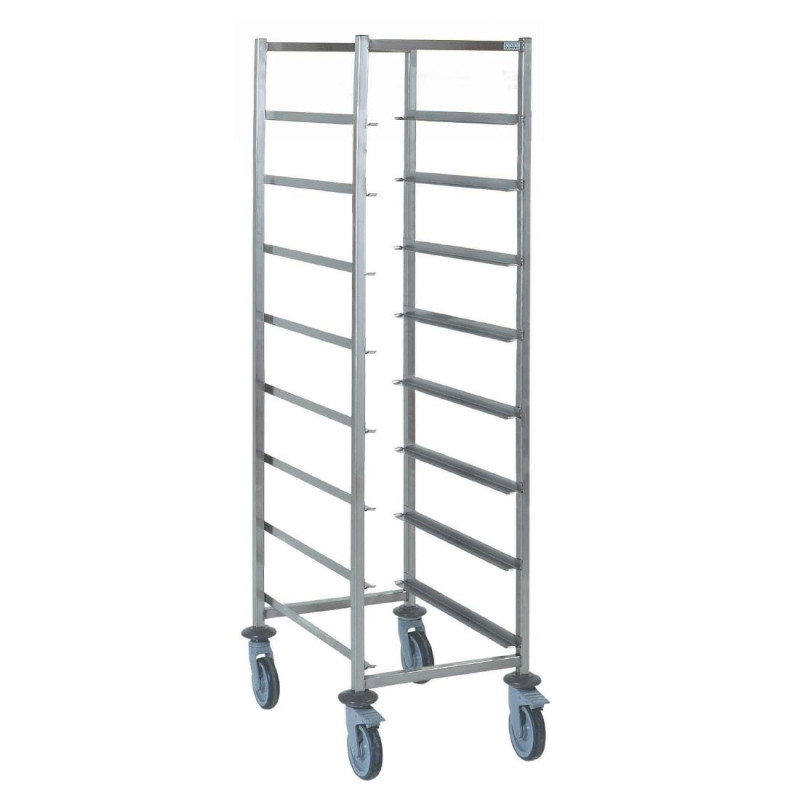 Carrello per scaffali per piatti in acciaio inossidabile - 8 livelli - Tournus Carrello per scaffali per piatti in acciaio inossidabile - 8 livelli - Tournus