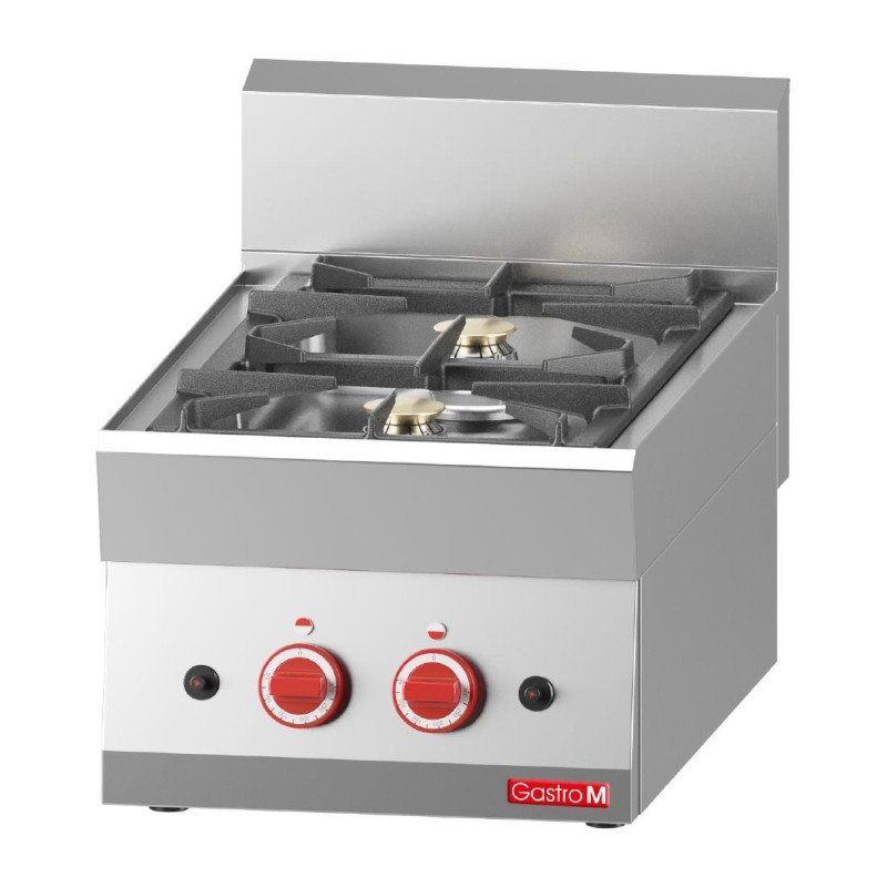 Fornello a gas a 2 fuochi vivi da banco 650 - Gastro M - Fourniresto Fornello a gas a 2 fuochi vivi da banco 650 - Gastro M - Fourniresto
