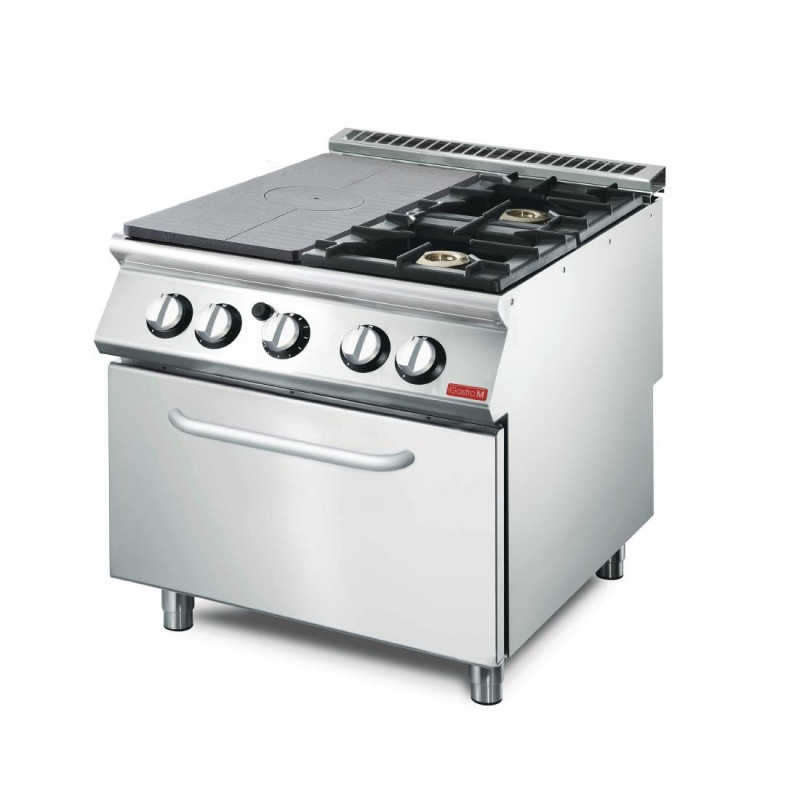 Piastra a fuoco vivo 2 fuochi su fornello a gas 700 - Gastro M Piastra a fuoco vivo 2 fuochi su fornello a gas 700 - Gastro M