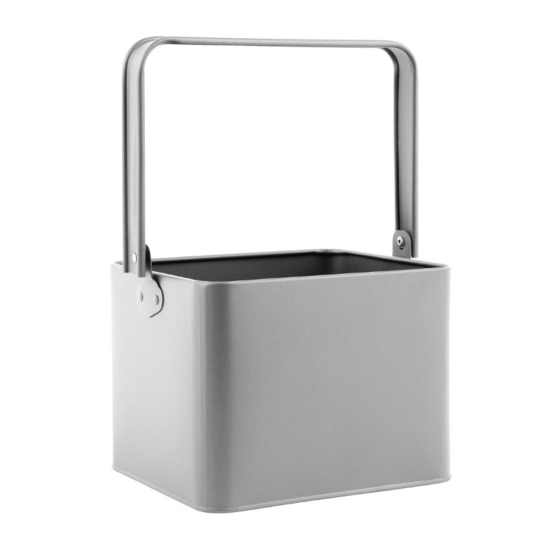 Cestino da tavolo zincato grigio - 180x155x135mm - Olympia - Fourniresto Cestino da tavolo zincato grigio - 180x155x135mm - Olympia - Fourniresto
