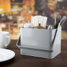 Cestino da tavolo zincato grigio - 180x155x135mm - Olympia - Fourniresto