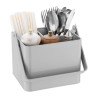 Cestino da tavolo zincato grigio - 180x155x135mm - Olympia - Fourniresto