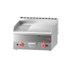 Piastra a gas metà liscia metà rigata - L 600 x P 600mm - Gastro M