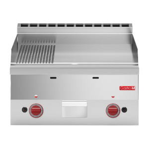 Piastra a gas metà liscia metà rigata - L 600 x P 600mm - Gastro M