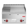 Piastra a gas metà liscia metà rigata - L 600 x P 600mm - Gastro M