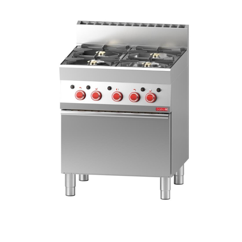 Fornello a 4 fuochi su piano cottura a gas 650 - Gastro M Fornello a 4 fuochi su piano cottura a gas 650 - Gastro M