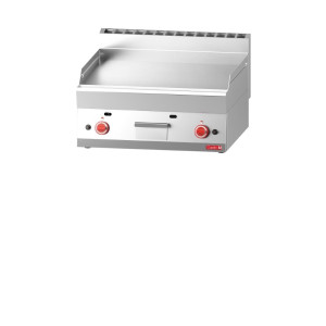 Piastra a gas 650 con piastra liscia cromata - Gastro M - Fourniresto