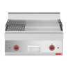 Piastra Elettrica con Metà Liscia e Metà Rigata - L 700 x P 650 mm - Gastro M - Fourniresto