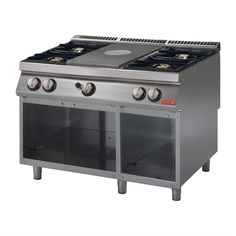 Piastra a gas a 4 fuochi con mobile aperto - Gastro M Piastra a gas a 4 fuochi con mobile aperto - Gastro M