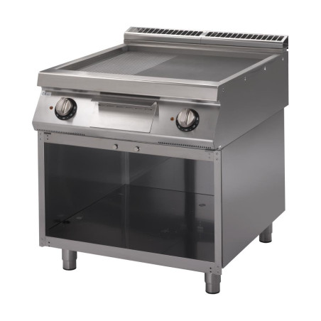 Piastra elettrica 700 con metà liscia e metà rigata - Gastro M - Fourniresto