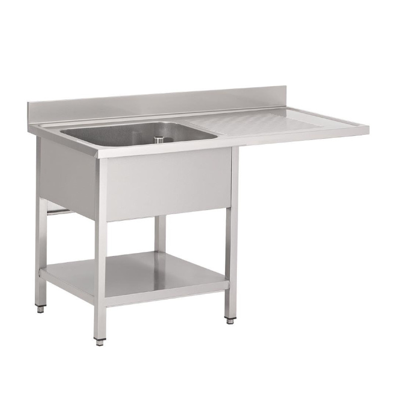 Lavello in acciaio inox con passaggio lavastoviglie L 1200 x P 700 mm - Gastro M Lavello in acciaio inox con passaggio lavastoviglie L 1200 x P 700 mm - Gastro M