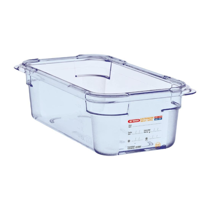 Scatola ermetica blu ABS - GN 1/3 100 mm - Araven - Fourniresto Scatola ermetica blu ABS - GN 1/3 100 mm - Araven - Fourniresto